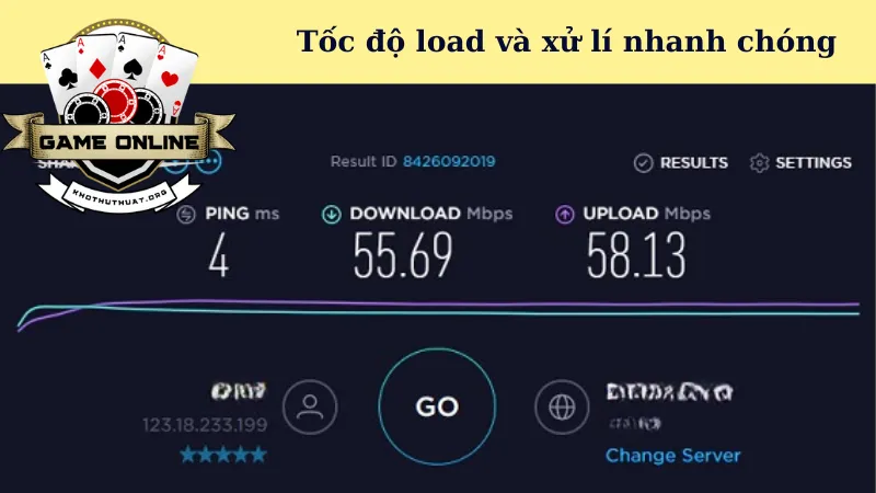 Tốc độ load và xử lí nhanh chóng