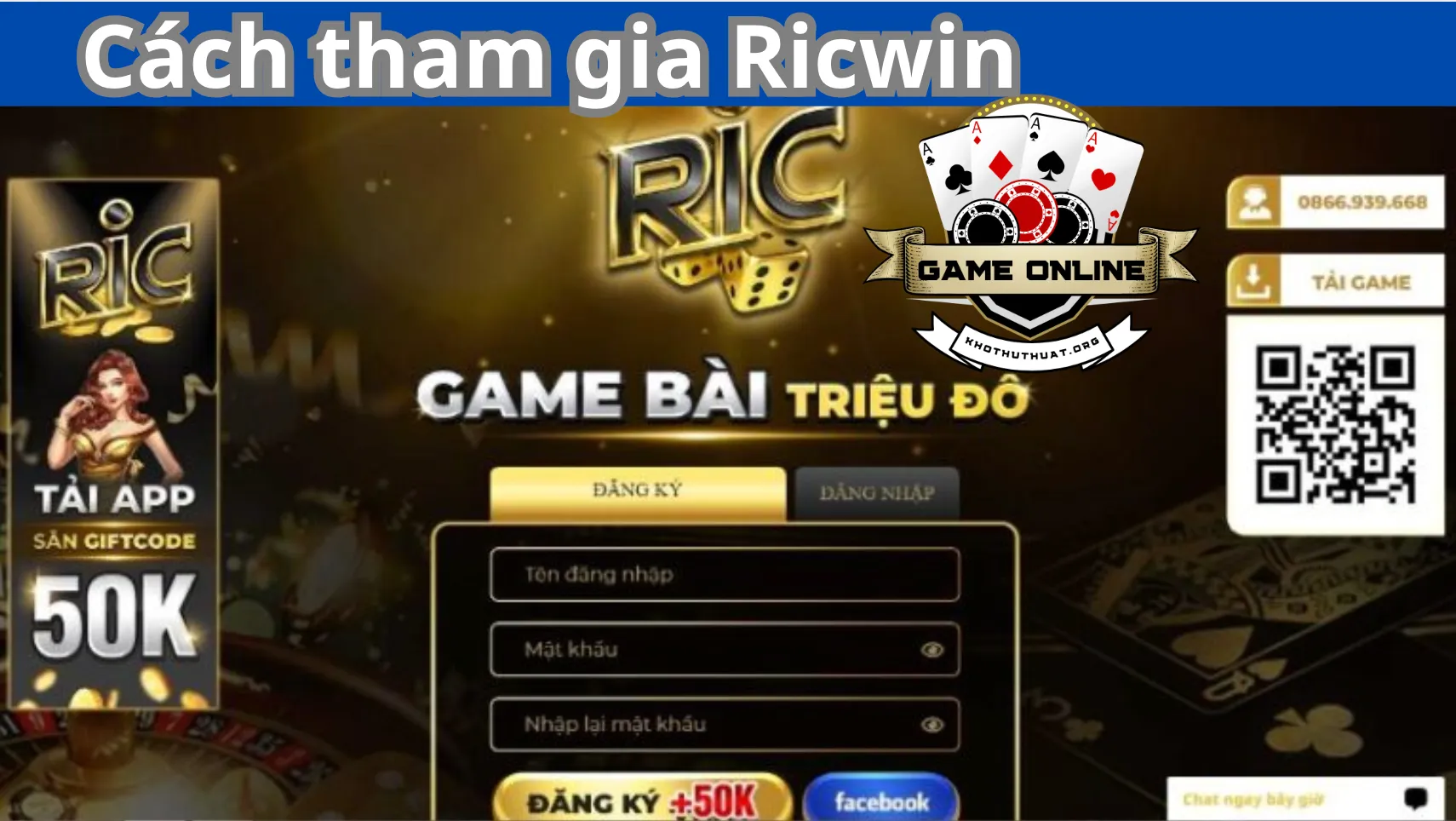 Tham gia trải nghiệm tại cổng game bài Ricwin như thế nào?