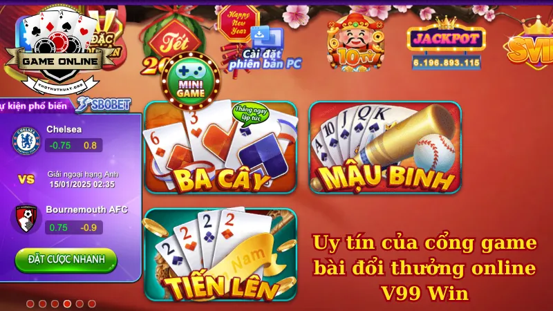 Uy tín của cổng game bài đổi thưởng online V99 Win